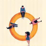 Circular icon representing a ring design consultation meeting